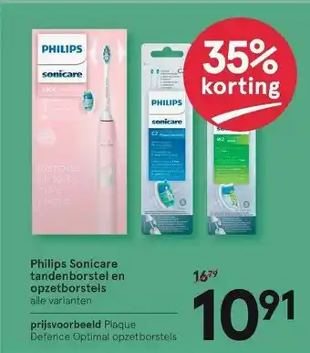 Etos Philips Sonicare Tandenborstel En Opzetborstels 35% Korting aanbieding