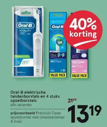 Etos Oral-B Elektrische Tandenborstel En 4 Stuks Opzetborstels 40% Korting aanbieding