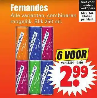 Dirk Fernandes 250 Ml aanbieding