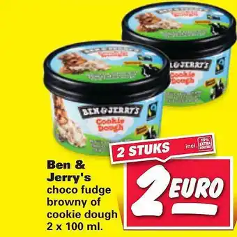 Nettorama Ben & Jerry's Choco Fudge Browny Of Cookie Dough aanbieding