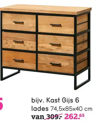 Leen Bakker Kast Gijs 6 aanbieding