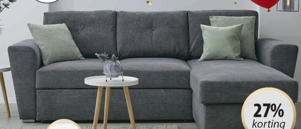 Goeria Multifunctionele slaapbank met opberg- en uittrekbed, chaise longue, verwisselbare slaapbank, sectionele bank met opbergstoelen, modulaire L-vormige bank, modulaire hoekbank voor woonkamers
