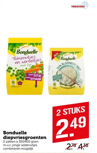 Coop Bonduelle diepvriesgroenten aanbieding