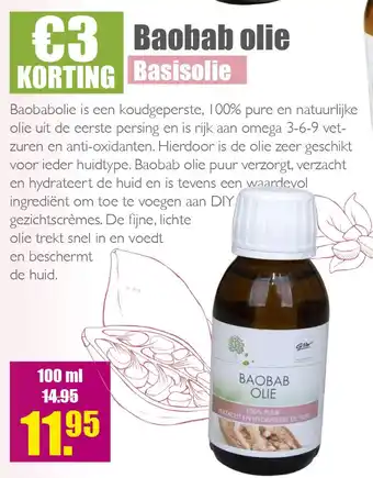 Gezond & Wel Baobab olie Basisolie aanbieding