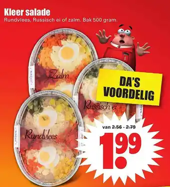 Dirk Kleer Salade Rundvlees, Russisch Ei Of Zalm aanbieding