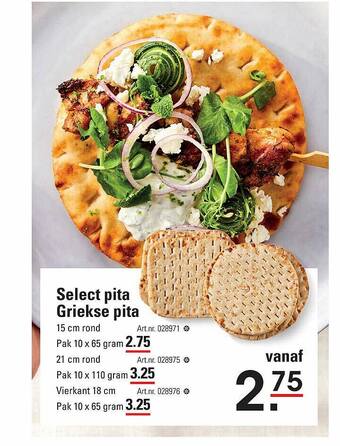 Sligro Select Pita Griekse Pita aanbieding