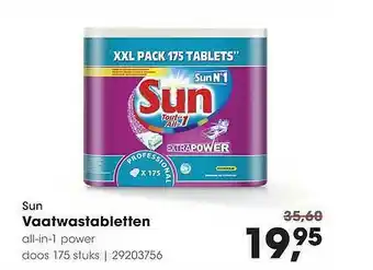 HANOS Sun Vaatwastabletten All-in-1 Power aanbieding