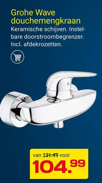 Kluswijs Grohe Wave douchemengkraan aanbieding