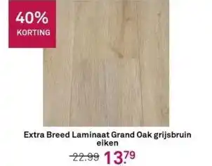 Karwei Extra breed laminaat grand oak grijsbruin eiken aanbieding