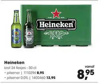 HANOS Heineken Pilsener Of Pilsener 0.0% aanbieding