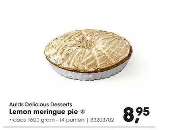 HANOS Aulds Delicious Desserts Lemon Meringue Pie aanbieding