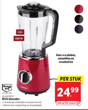 Lidl Silvercrest RVS blender aanbieding