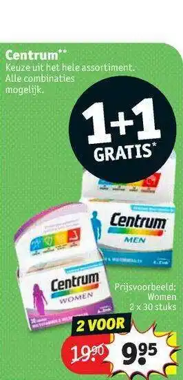 Kruidvat Centrum 1+1 Gratis aanbieding