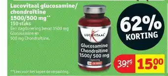 Kruidvat Lucovitaal Glucosamine-Chondroïtine 1500-500 Mg 62% Korting aanbieding