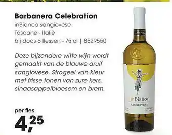 HANOS Barbanera Celebration InBianco Sangiovese Toscane aanbieding