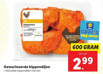 Lidl Gemarineerde kippendijen 600g aanbieding