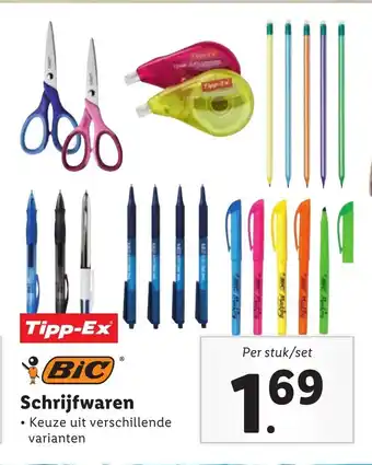 Lidl Bic Tipp-Ex Schrijfwaren aanbieding