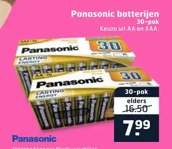 Trekpleister Panasonic batterijen aanbieding