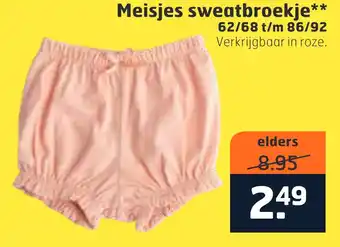 Trekpleister Meisjes sweatbroekje aanbieding