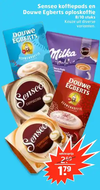 Trekpleister Senseo koffiepads en Douwe Egberts oploskoffie aanbieding