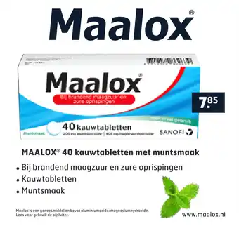 Trekpleister Maalox aanbieding