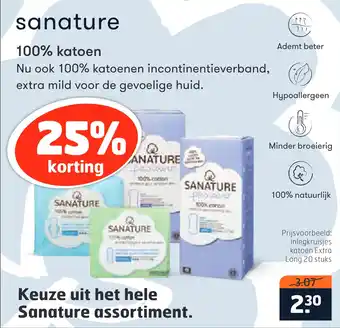 Trekpleister Keuze uit het hele Sanature assortiment aanbieding