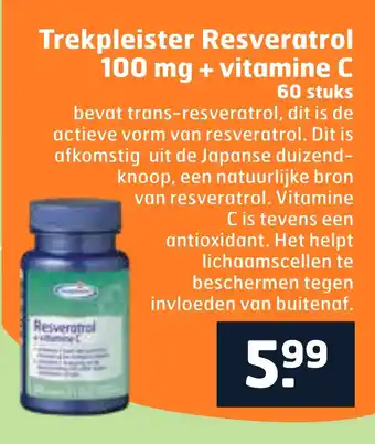 Trekpleister Trekpleister Resveratrol 100 mg + vitamine C aanbieding