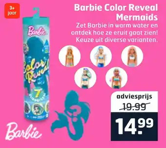 Trekpleister Barbie Color Reveal Mermaids aanbieding