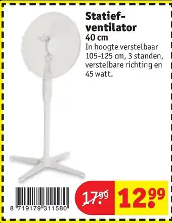 Kruidvat Statiefventilator 40 cm aanbieding