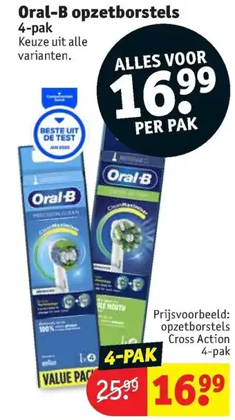 Kruidvat Oral-B opzetborstels 4-pak aanbieding