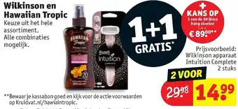 Kruidvat Wilkinson en Hawaiian tropik 2 st aanbieding