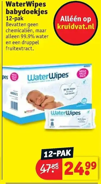 Kruidvat WaterWipes babydoekjes 12-pak aanbieding