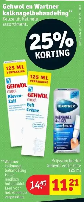 Kruidvat Gehwol en Wartner kalknagelbehandeling aanbieding