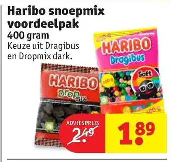 Kruidvat Haribo snoepmix voordeelpak 400 gr aanbieding