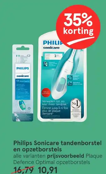 Etos Philips Sonicare tandenborstel en opzetborstels aanbieding