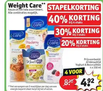 Kruidvat Weight care 4x330 ml aanbieding