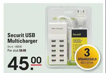 Sligro Securit usb multicharger aanbieding