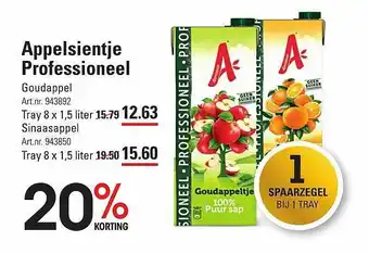 Sligro Appelsientje professioneel  8x1,5 liter aanbieding