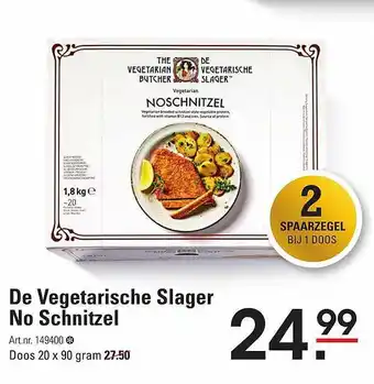 Sligro De vegetarische slager no schnitzel 20x90 gram aanbieding