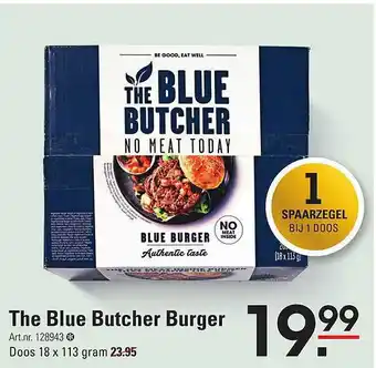 Sligro The blue butcher burger 18x113 gram aanbieding