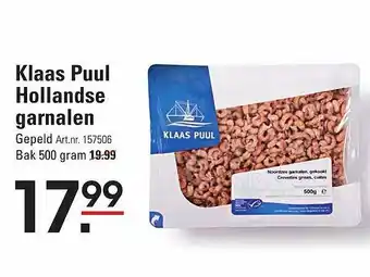 Sligro Klaas puul hollandse garnalen 500 gram aanbieding