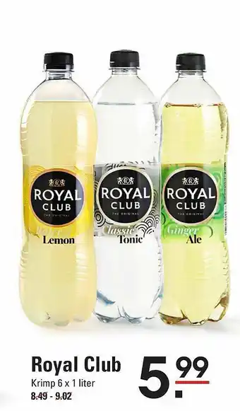 Sligro Royal club 6x1 liter aanbieding