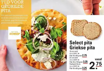 Sligro Select pita griekse pita aanbieding