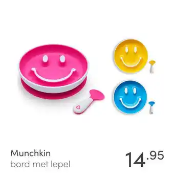 Baby & Tiener Munchkin bord met lepel aanbieding