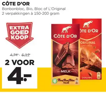 Jumbo Cote D'or 2*150-200g aanbieding