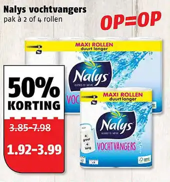 Poiesz Nalys vochtvangers pak a 2 of 4 rollen aanbieding