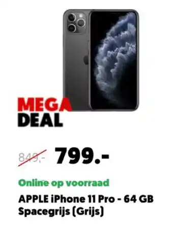 MediaMarkt Apple Iphone 11 Pro - 64 GB aanbieding