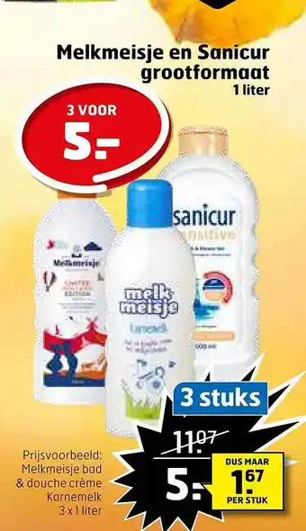 Trekpleister Melkmeisje en sanicur grootformaat aanbieding