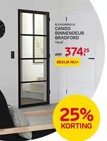 Praxis Cando binnendeur bradford 25% korting aanbieding