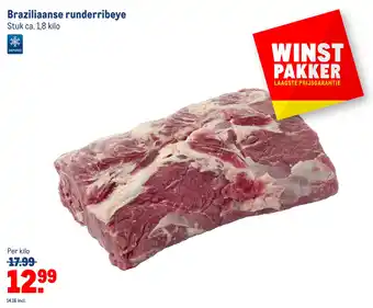 Makro Braziliaanse runderribeye aanbieding